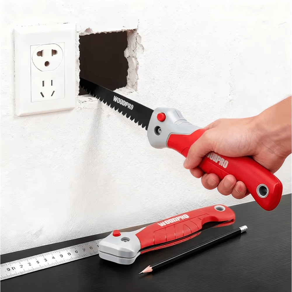 Folding Drywall Saw With TeflonCoated SK5 Steel Blade Portable Precision Cutting Tool 0