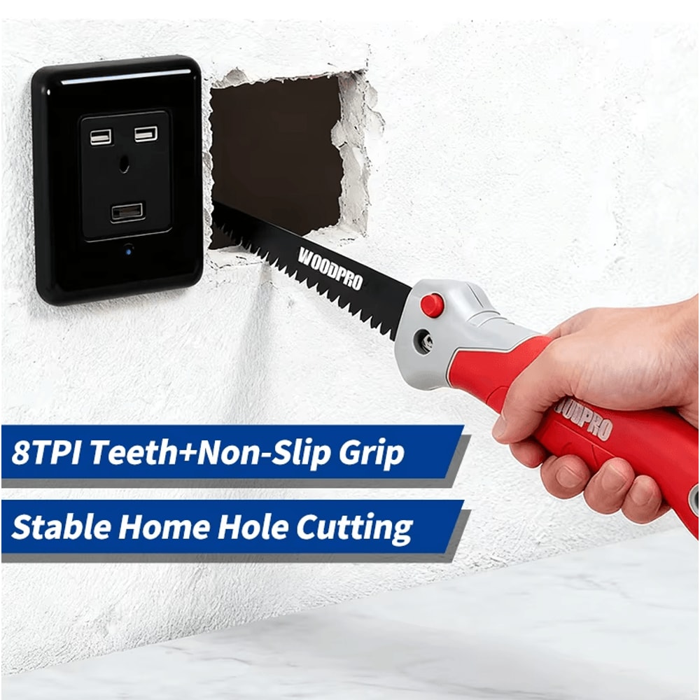 Folding Drywall Saw With TeflonCoated SK5 Steel Blade Portable Precision Cutting Tool 4