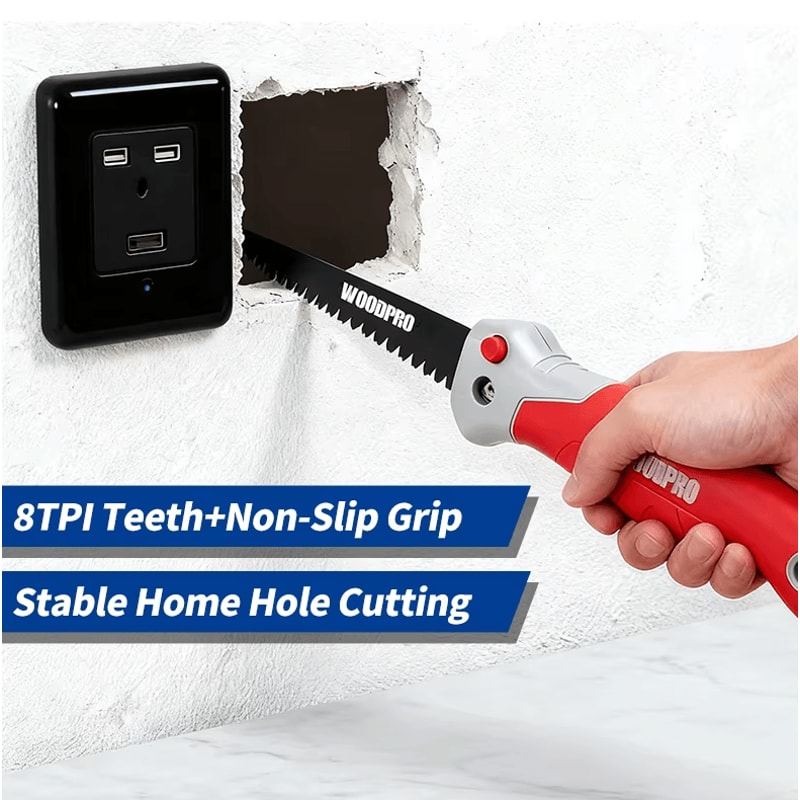 Folding Drywall Saw With TeflonCoated SK5 Steel Blade Portable Precision Cutting Tool 4