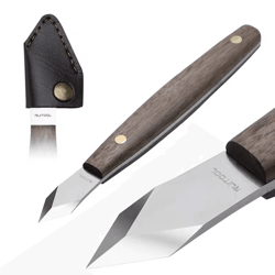 double bevel marking knife with steel blade & wooden handle – precision woodworking scribe tool