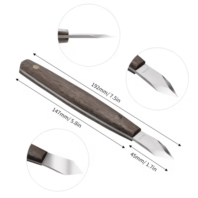 Double Bevel Marking Knife With Steel Blade Wooden Handle Precision Woodworking Scribe Tool 1