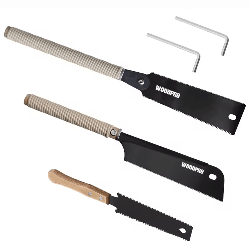 6Inch Japanese DoubleEdge Pull Saw Set SK5 Precision Woodworking Tool 4