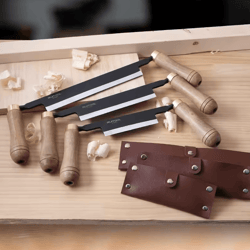 high carbon steel draw knife woodworking tool for shaping, carving & debarking