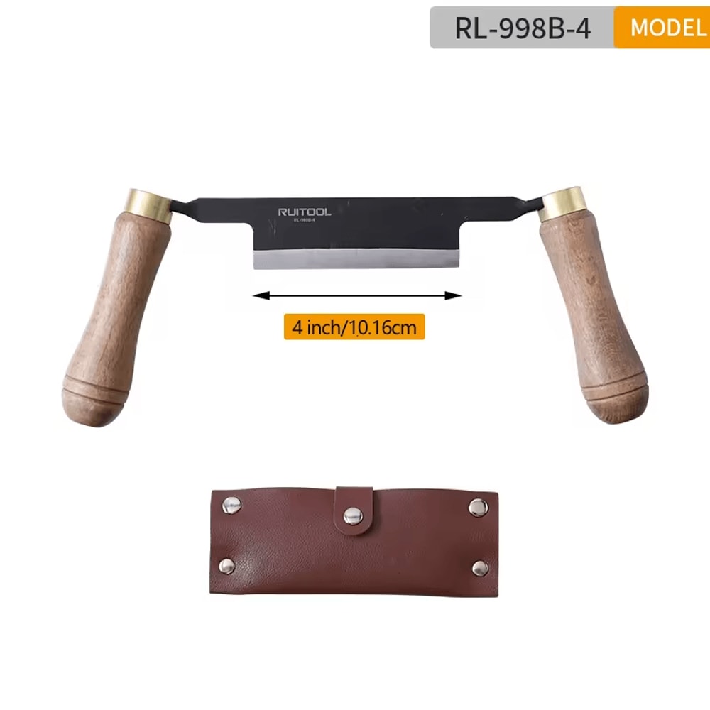 High Carbon Steel Draw Knife Woodworking Tool For Shaping Carving Debarking 4