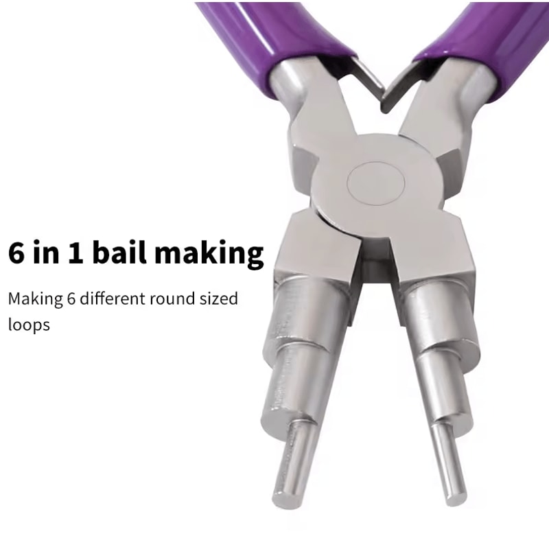 6in1 Bail Making Pliers Jewelry Tool For Wire Looping Bending DIY Crafting 3