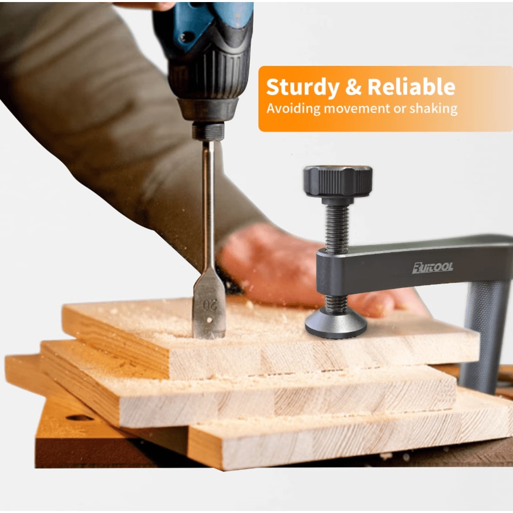 2PCS Adjustable Bench Dog Clamp 34 Hold Down Clamps For Woodworking MFT Tables 1
