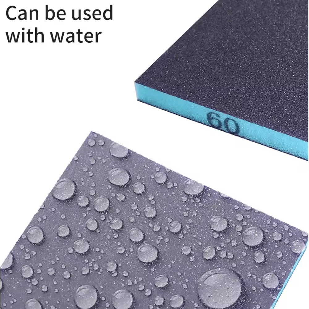 6PCS Washable Sanding Sponge Set 60320 Grit For Wood Metal DIY Finishing 3