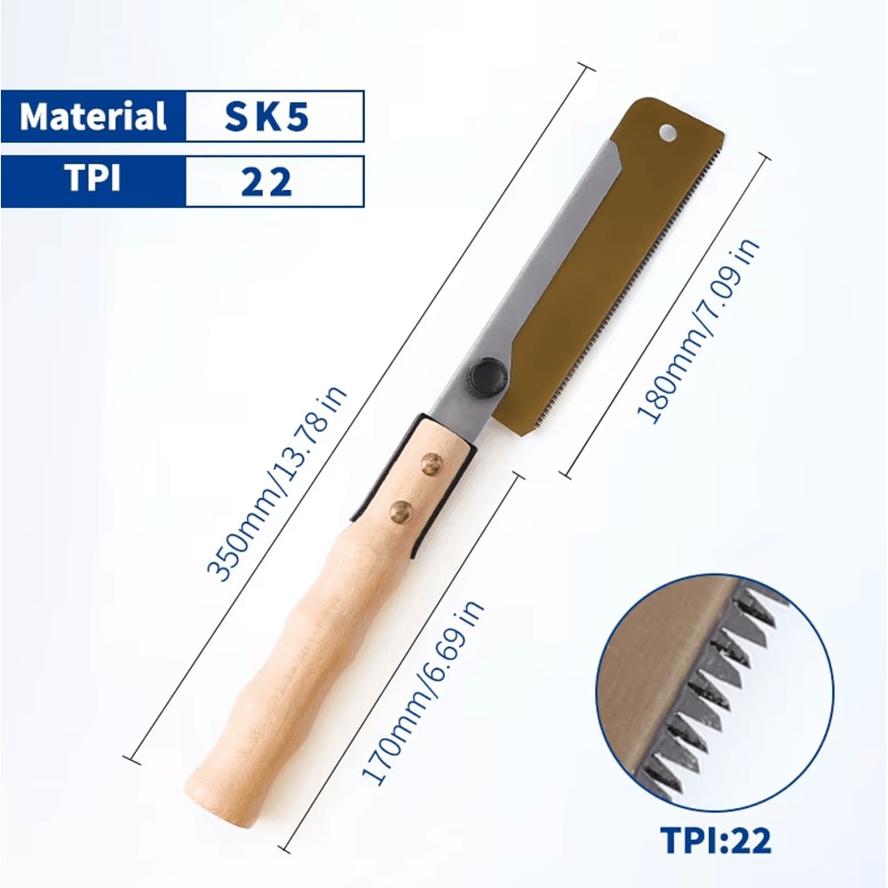 7Inch Japanese Pull Saw SK5 SingleEdge Precision Woodworking Hand Saw 22 TPI 3