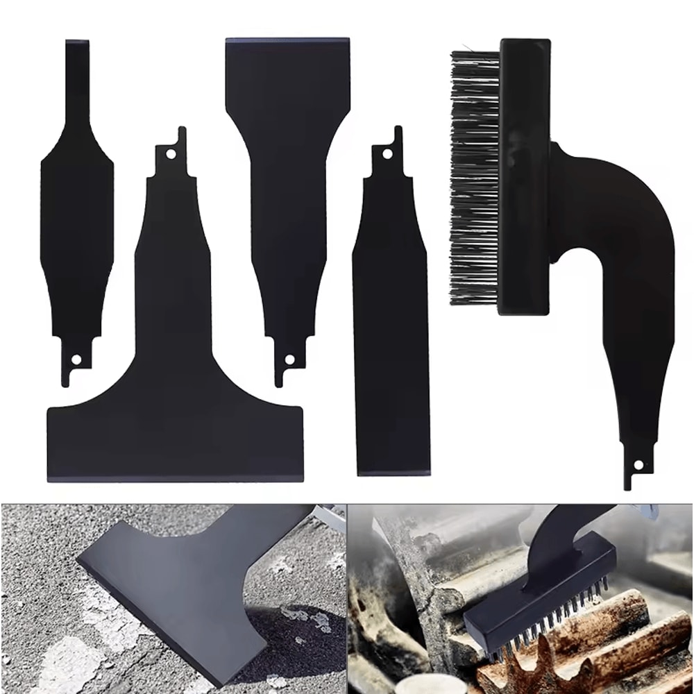 Reciprocating Saw Scraper Wire Brush Set For Rust Removal Cleaning Surface Prep 0