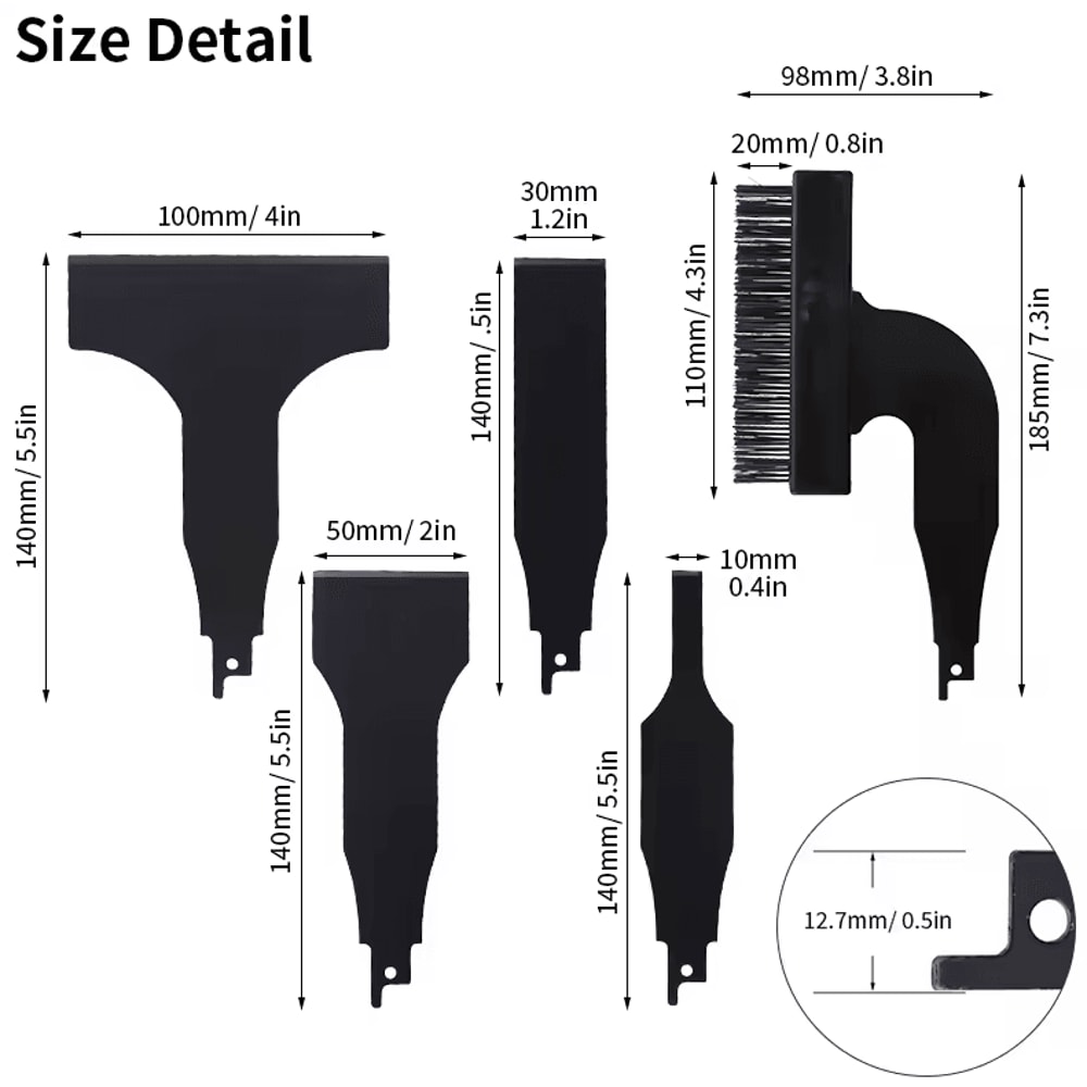 Reciprocating Saw Scraper Wire Brush Set For Rust Removal Cleaning Surface Prep 1