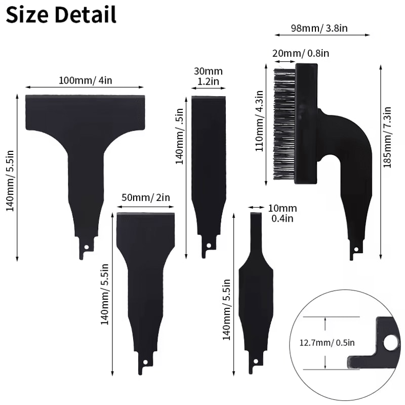 Reciprocating Saw Scraper Wire Brush Set For Rust Removal Cleaning Surface Prep 1