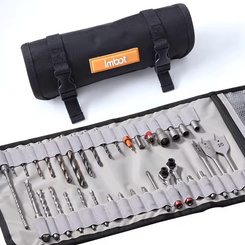 Portable Nylon Tool Roll Bag Organizer For Drill Bits Tools DIY Storage 0