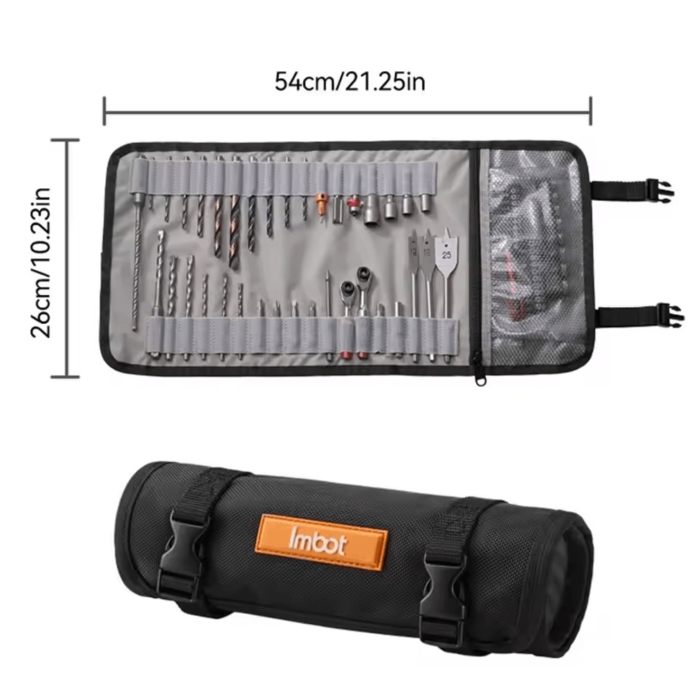 Portable Nylon Tool Roll Bag Organizer For Drill Bits Tools DIY Storage 1