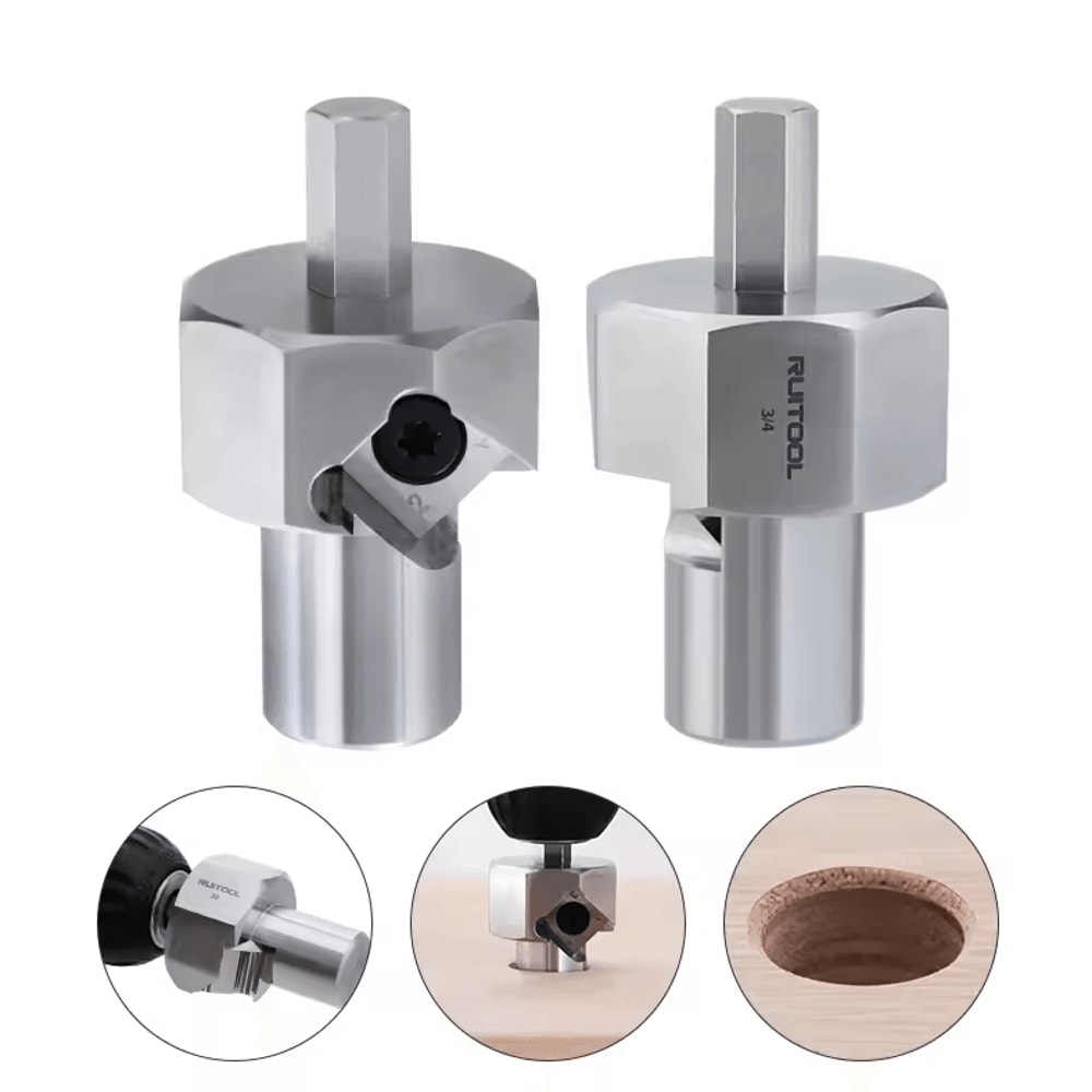 Workbench Dog Hole Chamfer Reamer Tool 20mm 34 Stainless Steel Drill Attachment 0