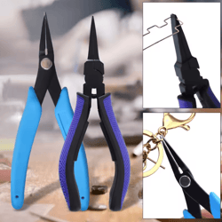 precision ultra-thin flat nose pliers set – smooth jaw needle nose tool for fine work