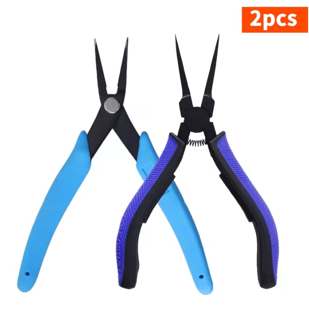 Precision UltraThin Flat Nose Pliers Set Smooth Jaw Needle Nose Tool For Fine Work 4