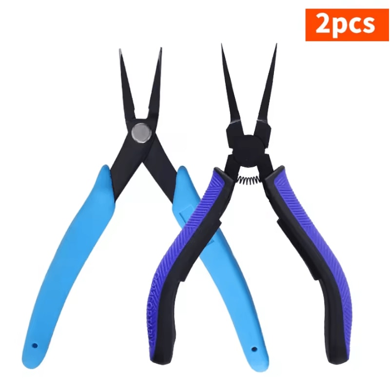 Precision UltraThin Flat Nose Pliers Set Smooth Jaw Needle Nose Tool For Fine Work 4
