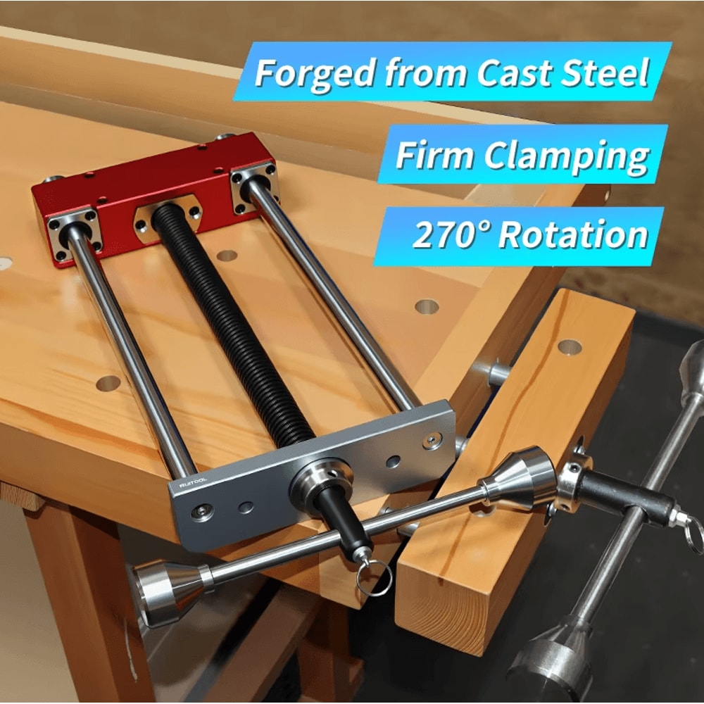 HeavyDuty Aluminum Workbench Front Vise Precision Inertia Clamp For Woodworking CNC 1
