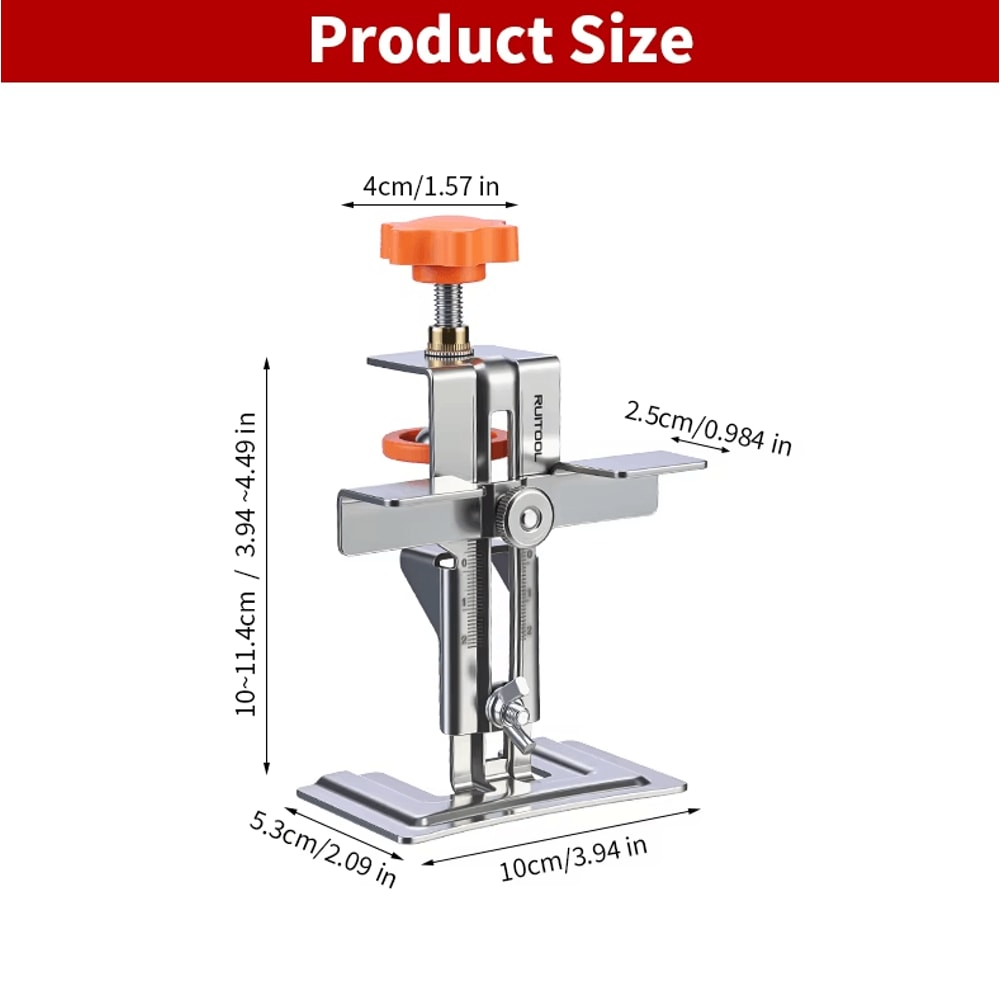2in1 Stainless Steel Cabinet Door Installation Jig Adjustable Positioning Tool With Support Base 1
