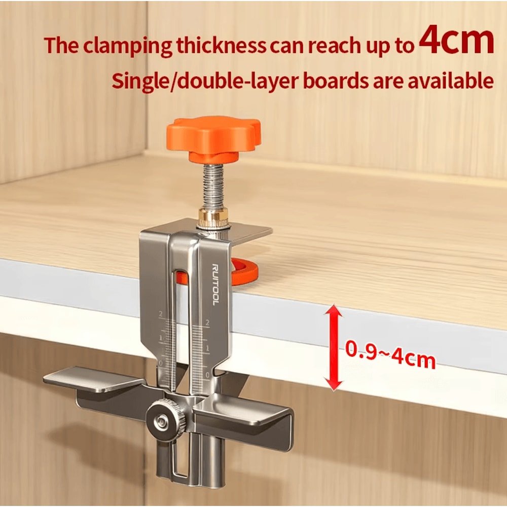 2in1 Stainless Steel Cabinet Door Installation Jig Adjustable Positioning Tool With Support Base 3