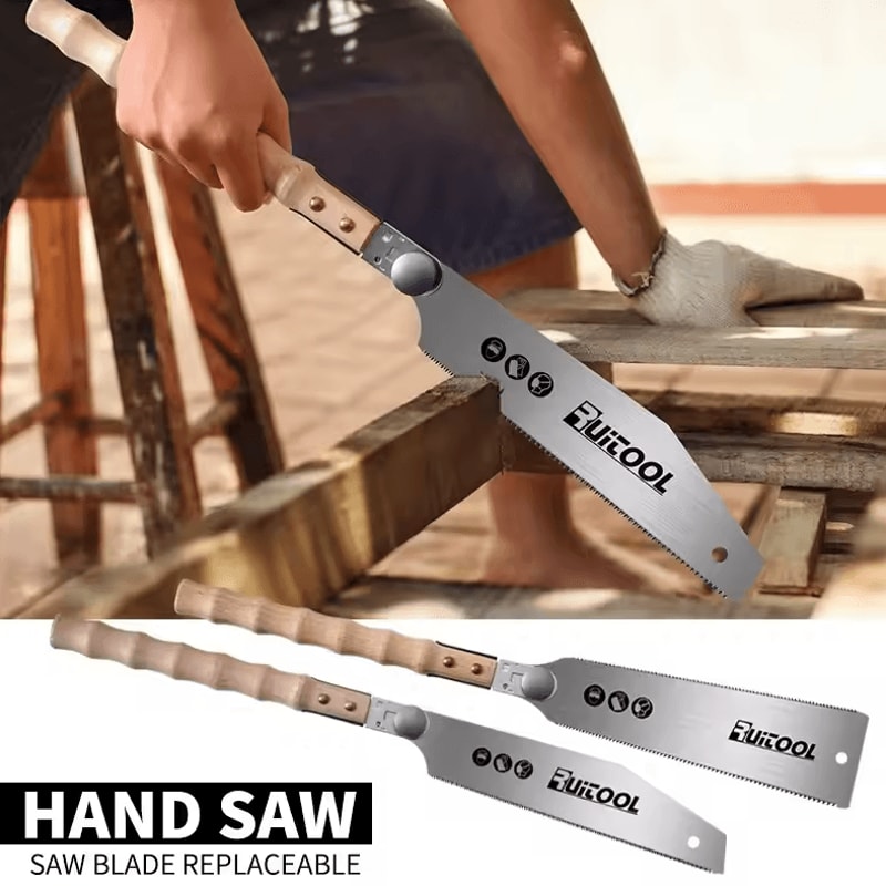 SK5 Precision Japanese Pull Saw 3Edge Teeth Flush Cut Hand Saw With Replaceable Blade 0