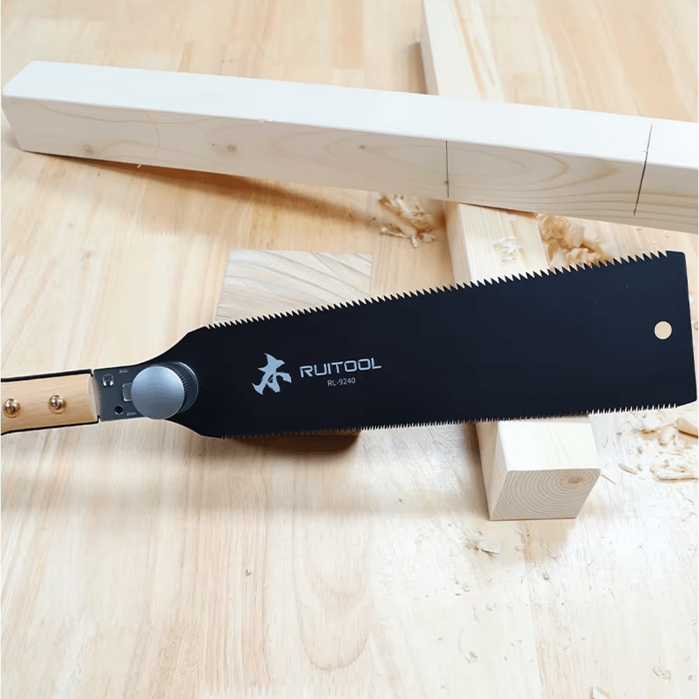 DualEdge TeflonCoated Japanese Pull Saw Precision Ryoba Hand Saw With Wooden Grip 1