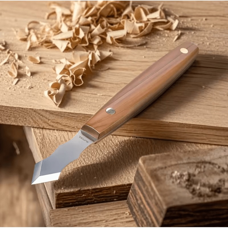 LongNeck Precision Marking Knife Carbon Steel Scribing Tool With Solid Wood Handle 0