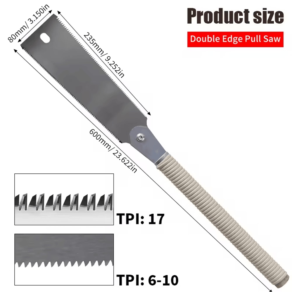 SK5 DualEdge Japanese Pull Saw Flexible Dovetail Flush Cut Woodworking Tool 1