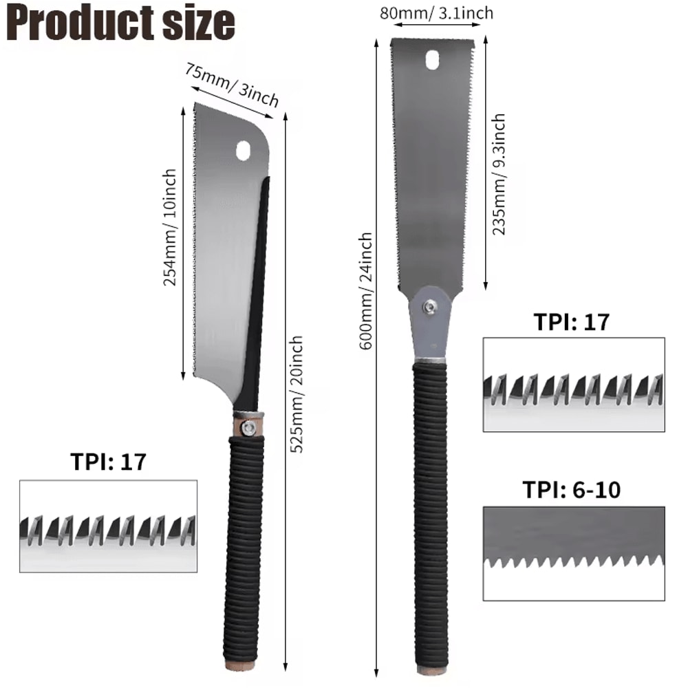 SK5 DualEdge Japanese Pull Saw 93 Flexible Blade Precision Woodworking Tool 1