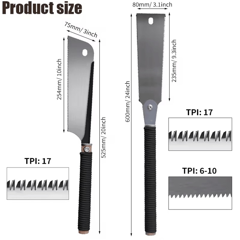 SK5 DualEdge Japanese Pull Saw 93 Flexible Blade Precision Woodworking Tool 1