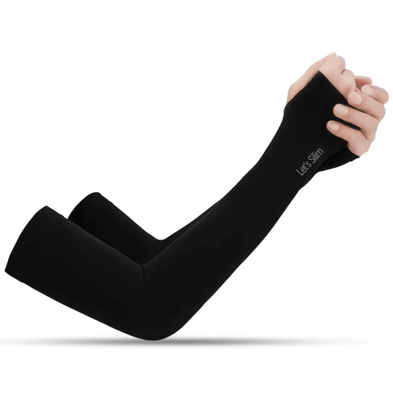 Ice Silk AntiUV Arm Sleeves Cooling Fingerless Compression Covers For Sports Driving 1