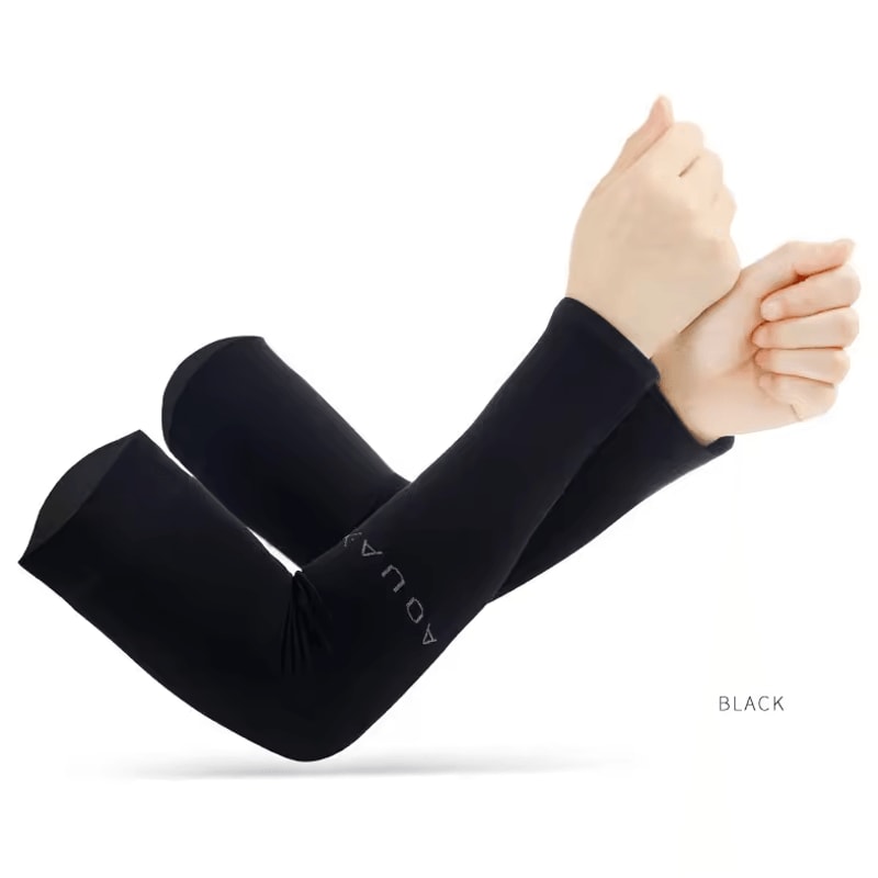 Ice Silk AntiUV Arm Sleeves Cooling Fingerless Compression Covers For Sports Driving 6