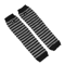 Striped Knit Fingerless Arm Warmers Elastic Long Sleeve Winter Gloves For Style Warmth 3