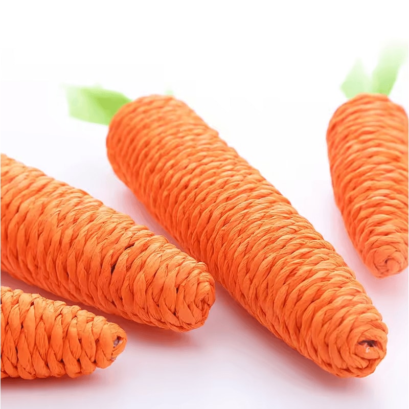 Interactive Carrot Cat Chew Toy BiteResistant Scratcher With Sound Dental Cleaning 2