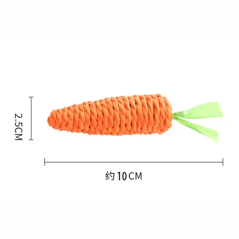 Interactive Carrot Cat Chew Toy BiteResistant Scratcher With Sound Dental Cleaning 4