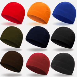 thermal fleece cycling beanie – windproof helmet liner winter cap for outdoor performance