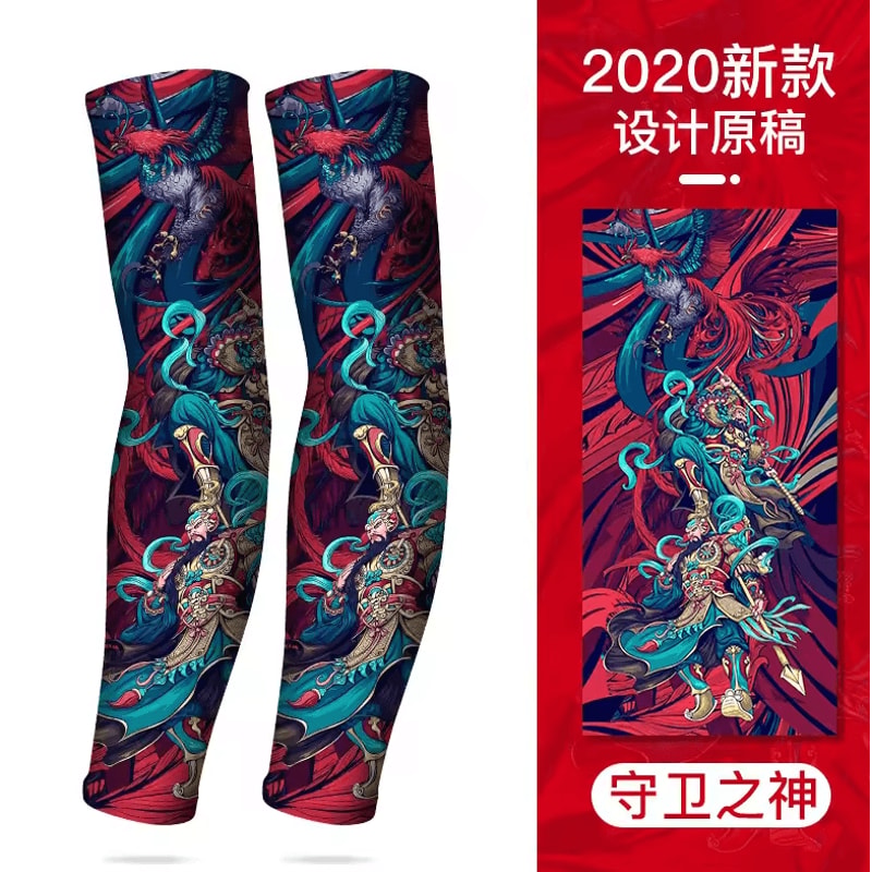 Ice Silk Tattoo Arm Sleeves UV Protection Cooling Camouflage Sports Covers 10