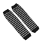 Punk Striped Fingerless Arm Warmers Long Knitted HipHop Style Elbow Gloves 3