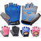 Kids Breathable Fingerless Cycling Gloves AntiSlip Lightweight Sports Protection Gloves 0