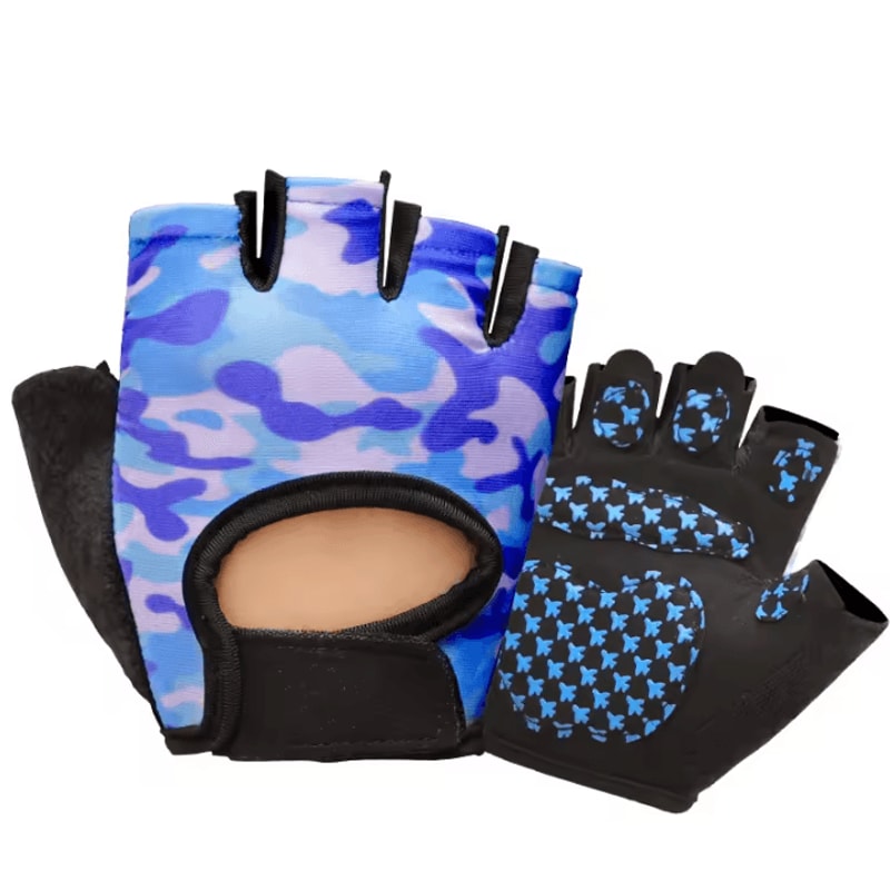 Kids Breathable Fingerless Cycling Gloves AntiSlip Lightweight Sports Protection Gloves 1
