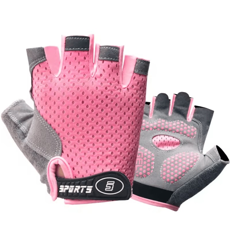 Kids Breathable Fingerless Cycling Gloves AntiSlip Lightweight Sports Protection Gloves 2