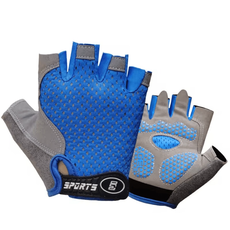 Kids Breathable Fingerless Cycling Gloves AntiSlip Lightweight Sports Protection Gloves 4
