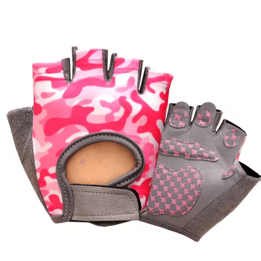 Kids Breathable Fingerless Cycling Gloves AntiSlip Lightweight Sports Protection Gloves 5