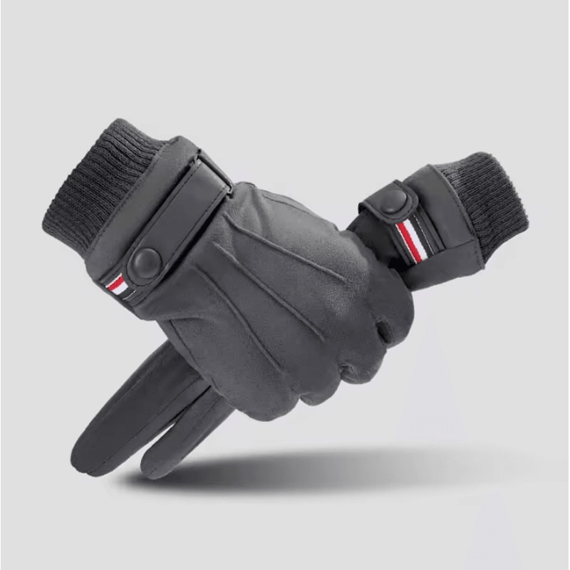 ThermaGrip Winter Cycling Gloves Touchscreen Suede Riding Gloves For Cold Weather 2