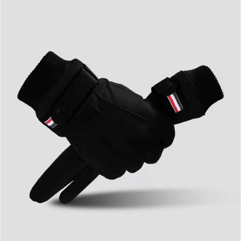 ThermaGrip Winter Cycling Gloves Touchscreen Suede Riding Gloves For Cold Weather 3