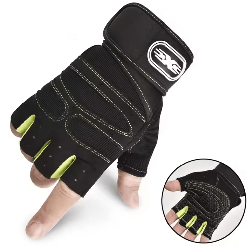 PowerGrip Pro Gym Gloves Shockproof Weight Lifting Gloves With Wrist Support 1