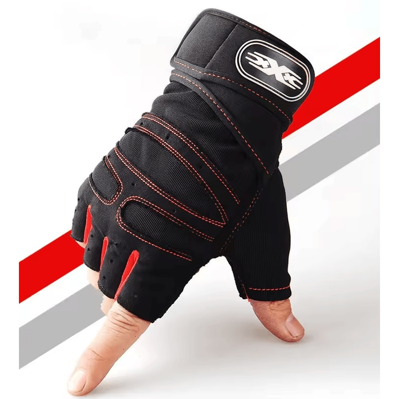 PowerGrip Pro Gym Gloves Shockproof Weight Lifting Gloves With Wrist Support 2