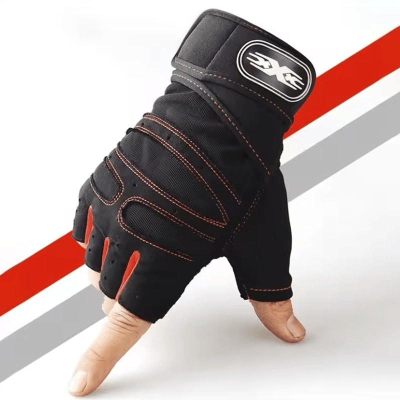 PowerGrip Pro Gym Gloves Shockproof Weight Lifting Gloves With Wrist Support 9