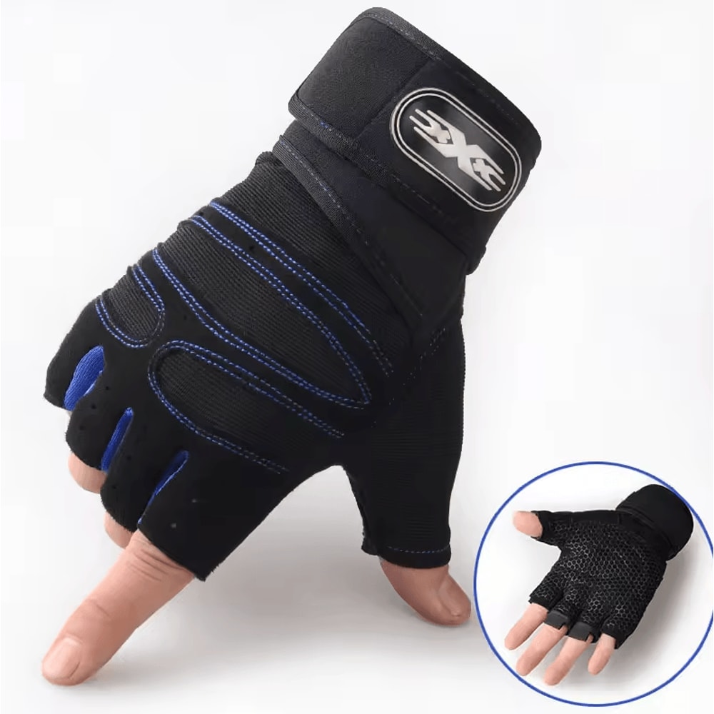 PowerGrip Pro Gym Gloves Shockproof Weight Lifting Gloves With Wrist Support 4