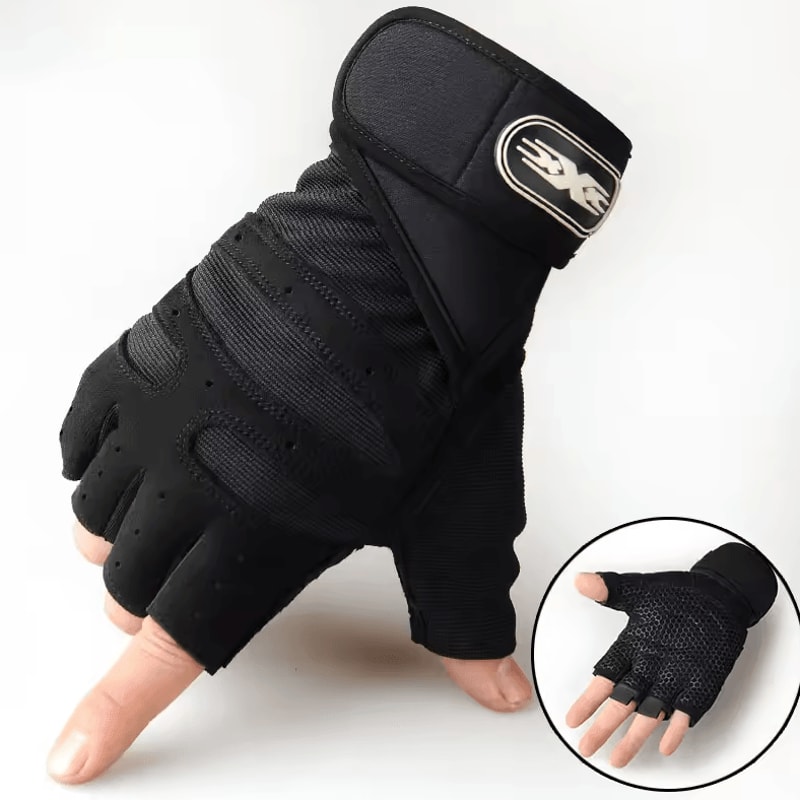 PowerGrip Pro Gym Gloves Shockproof Weight Lifting Gloves With Wrist Support 5